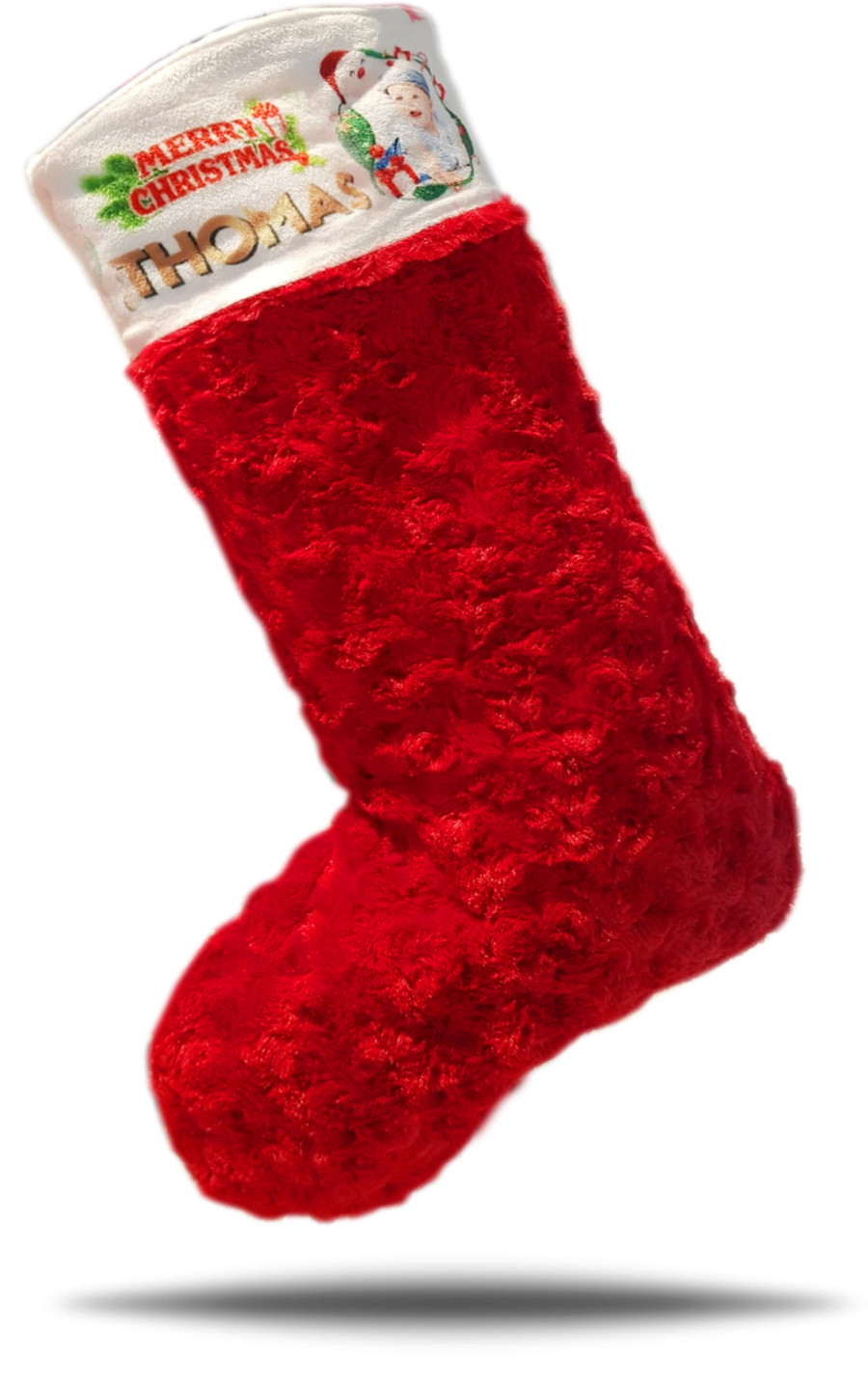Red Plush Santa Stocking