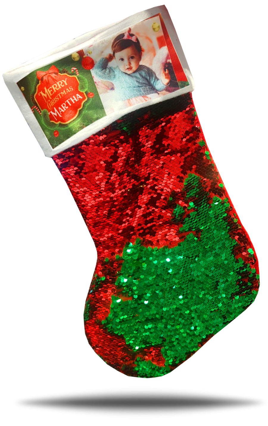 Red/Green Sequin Stocking